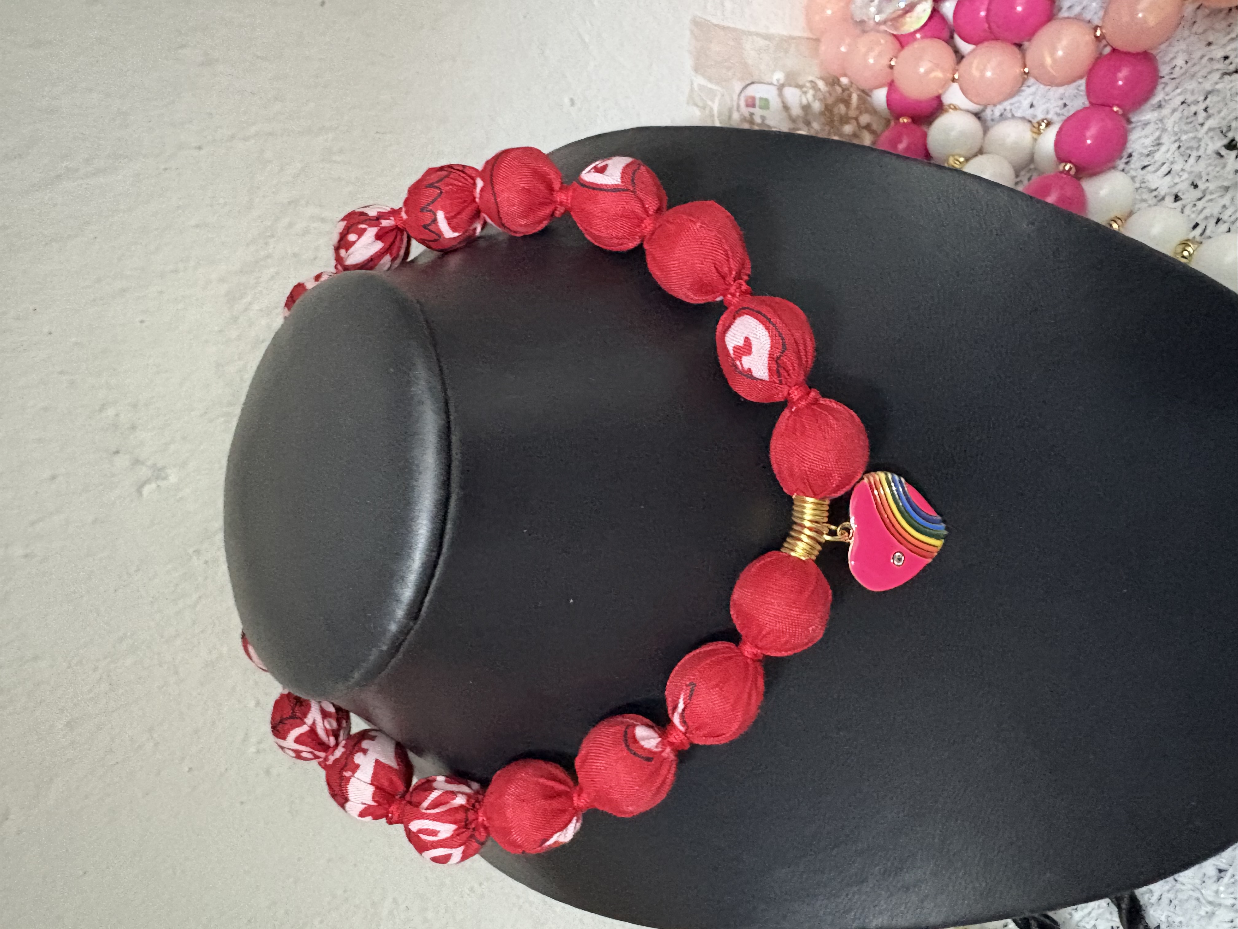 Collar bandanas con cuentas forradas 7