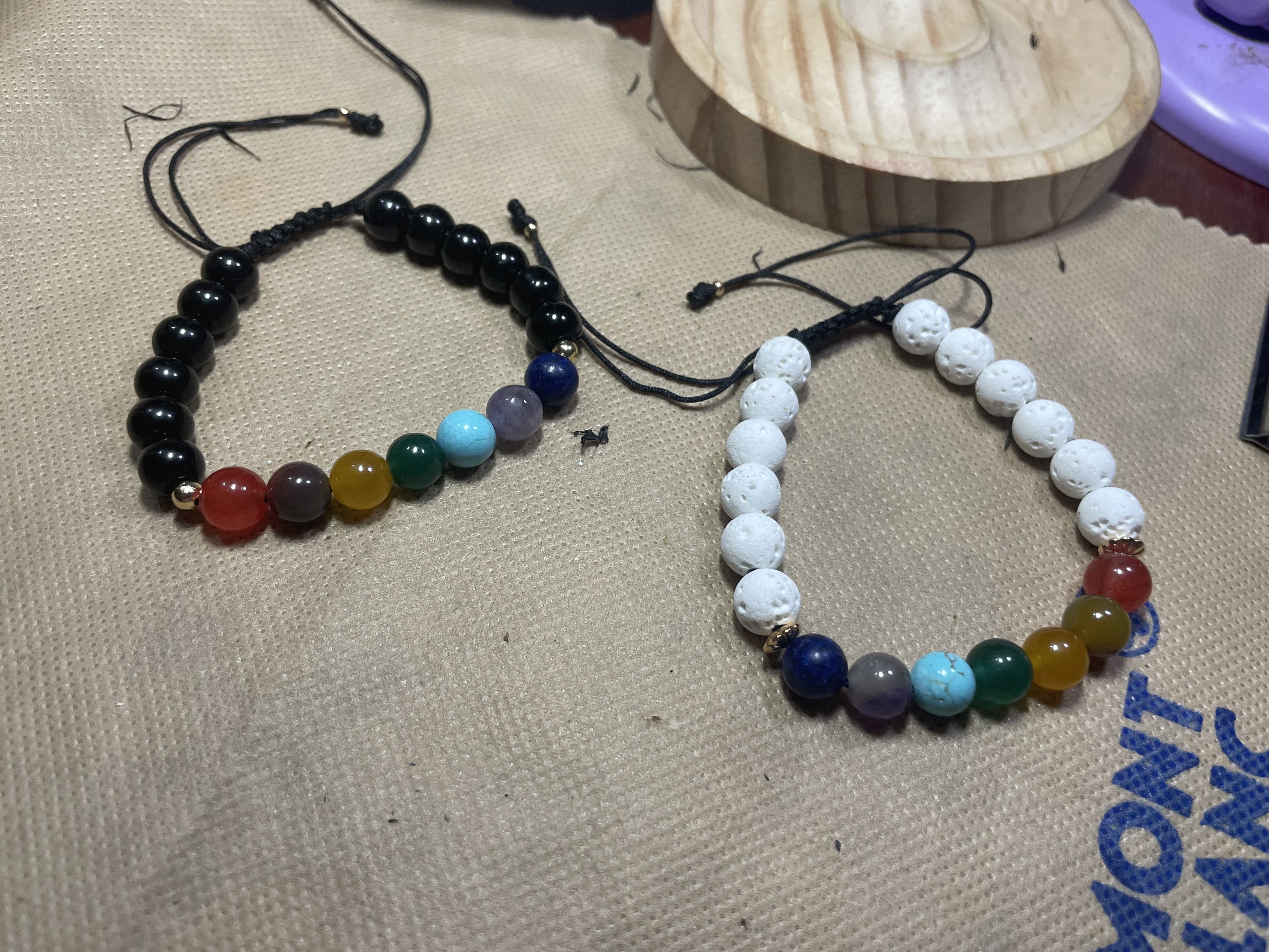 Pulcera 7 chakras en piedras naturales 7